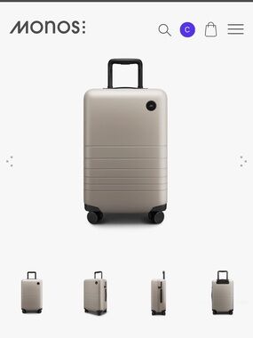 Monos Carry-On Suitcase in desert Taupe